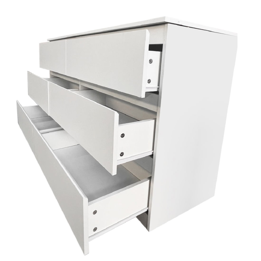 Pouseayar Chest of Drawers Dresser No Handles, 6 Drawer Chest with