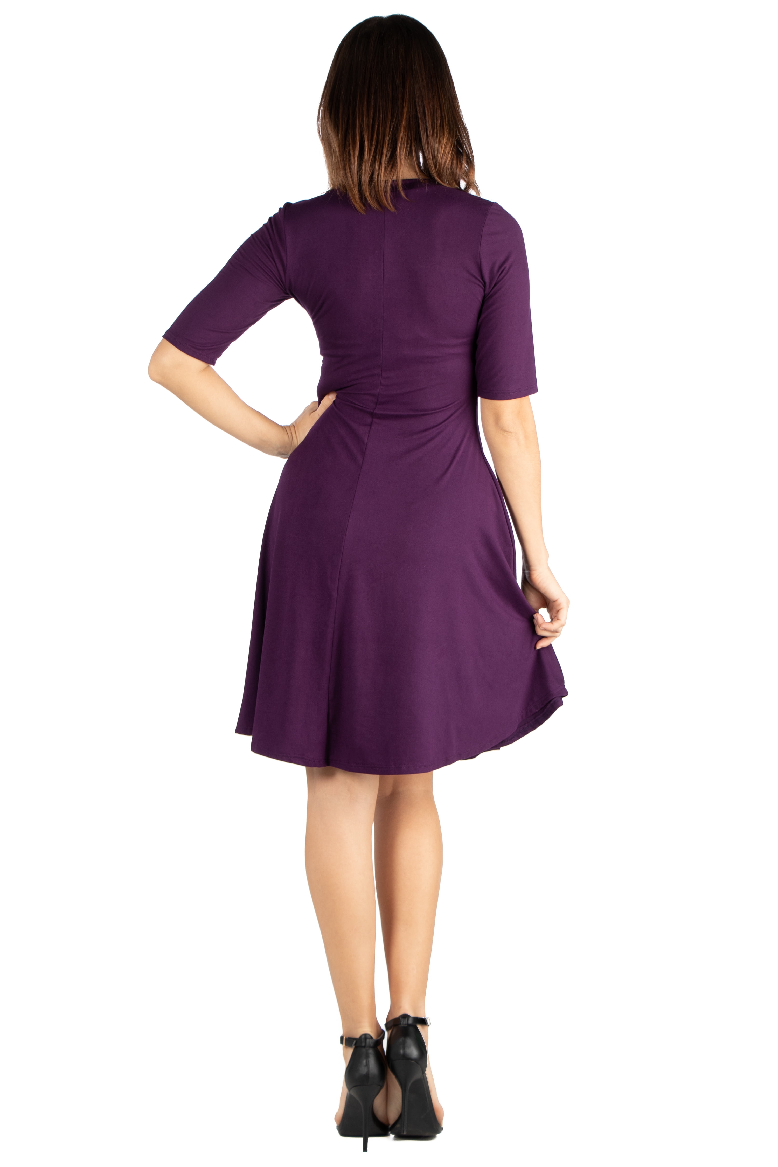 24/7 Comfort Apparel Women's 3/4 Sleeve Dress