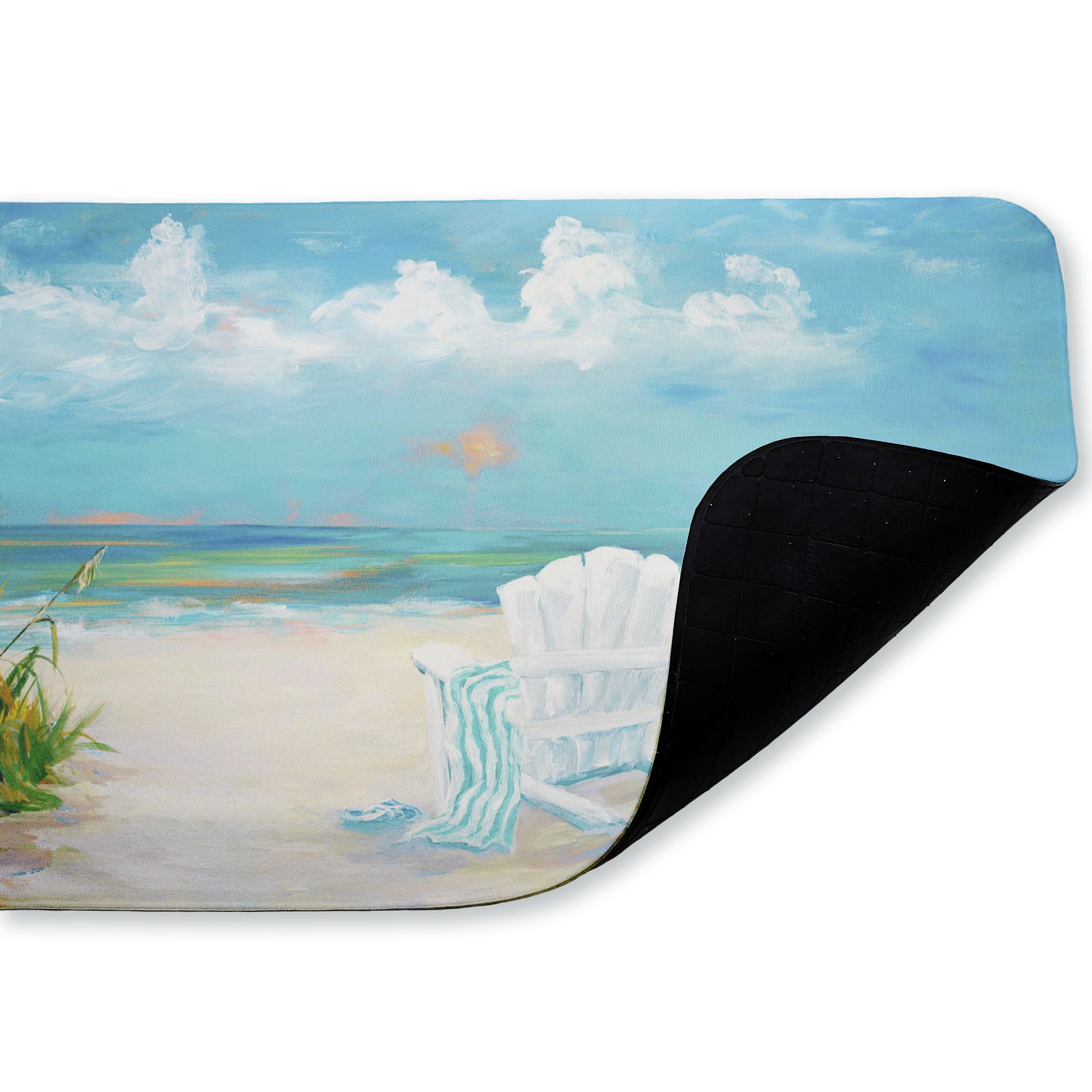 Stupell Industries Sunny Beach Scene Relaxation Printed Anti-Fatigue Floor Mat, design by Julie DeRice