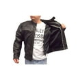 thumbnail image 3 of Redline Men's Reflective Piping Zip Black Leather Motorcycle Jacket. M-88 (S), 3 of 5