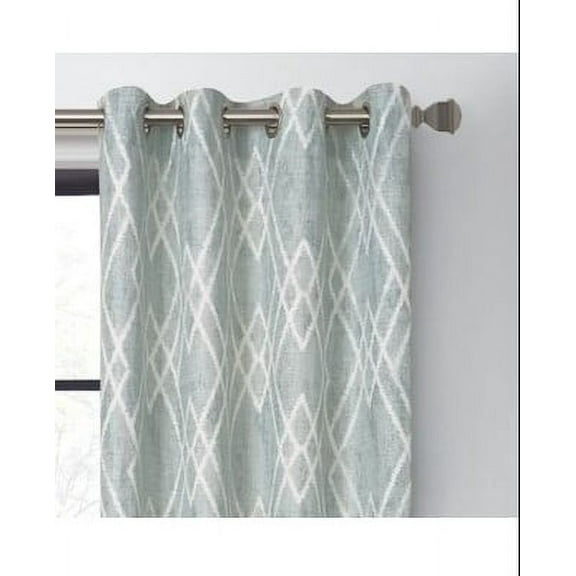 Urban Thread Atwood 84-Inch Grommet Light Filtering Lined Window Curtain Panel In Aqua
