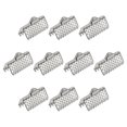 thumbnail image 1 of Unique Bargains 300Pack Ribbon Crimp Clamp Ends 10mm Cord End Clasp for DIY Craft Silver Tone, 1 of 7