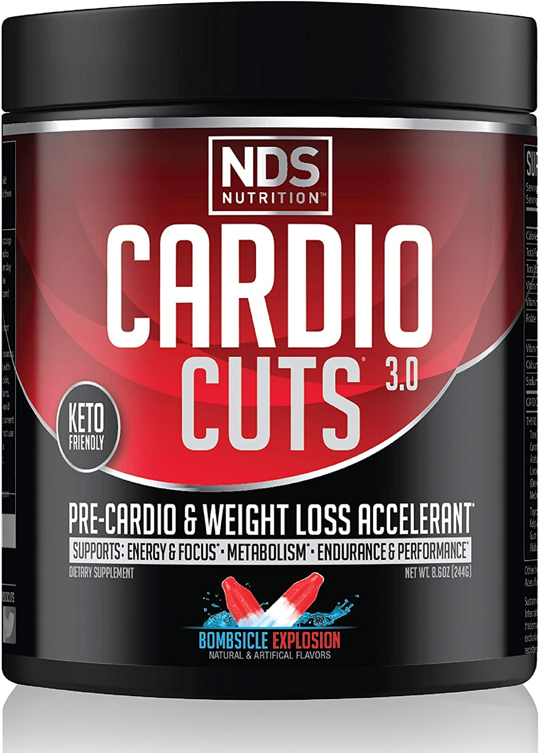 Nds Nutrition Cardio Cuts 3 0 Pre Workout Supplement Advanced Weight Loss And Pre Cardio Formula With L Carnitine Cla Mcts L Glutamine And Safflower Oil Bombsicle 40 Servings Walmart Com