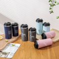 thumbnail image 3 of Taza de viaje de acero inoxidable, vaso antiderrames, tapa a prueba de fugas, doble pared, sin BPA (gris), 3 of 5