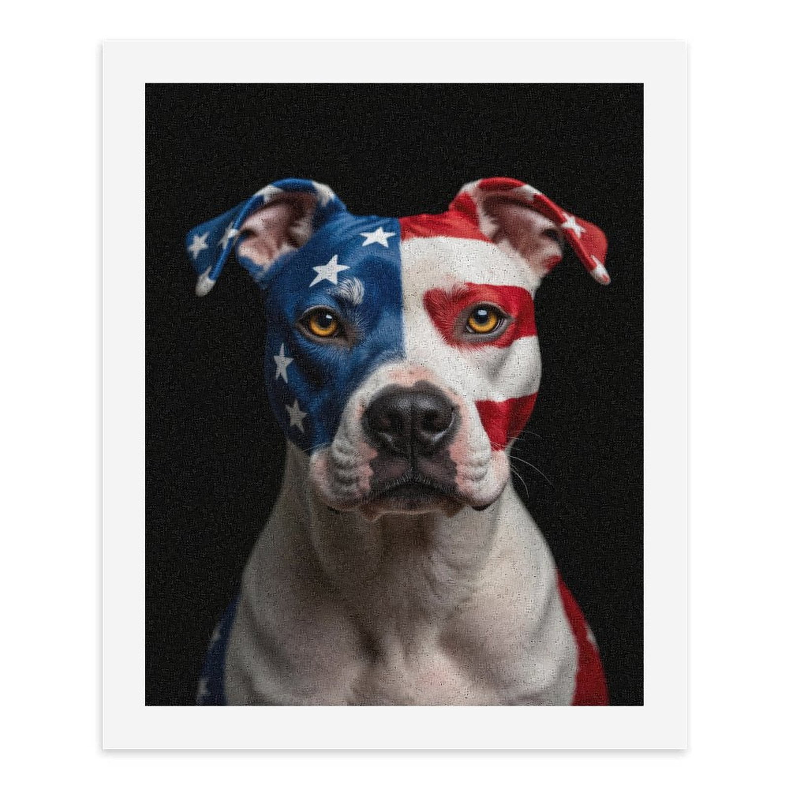 Paint By Numbers Kit for Adults Beginner - DIY Patriotic Dog Face Paint Art Canvas Painting Kits for Adults, Frameless Paint By Number for Adults for Home Wall Decor 16x20 Inch