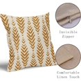 thumbnail image 4 of Mustard Yellow Boho Pillow Covers 16x16 Set of 2 Bohemian Ethnic Geometric Herringbone Print Decorative Throw Pillows Outdoor Pillowcase Square Linen Farmhouse Cushion Case Decor for Couch Sofa Bed, 4 of 5