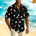 thumbnail image 5 of Yaoyar Men's Vibrant Hawaiian Print Short Sleeve Camp Collar Shirt Breathable Lightweight Summer Vacation Tee, 5 of 5