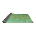 thumbnail image 2 of Ahgly Company Indoor Round Abstract Turquoise Blue Modern Area Rugs, 4' Round, 2 of 4