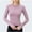 Pink, variant on ZZwxWA Seamless Workout Shirts for Women Long Sleeve Breathable Yoga Top Blouse Running Sports Shirt Slim Fit Athletic Tops