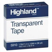 Transparent Tape, 1 Core, 0.75 X 83.33 Ft, Clear, 12/pack