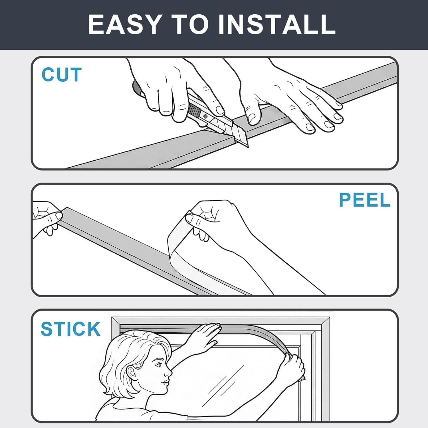 6 Pack Temporary Paper Blinds for Indoor Windows No Drill, 24" W x 59" H Light Filtering Adhesive Pleated Shades for Windows Cordless with 12 Clips, Room Darking Shades for Bedroom, White
