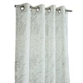 thumbnail image 6 of Habitat Valentina Sheer Window Treatment Tone on Tone Motif Grommet Curtain Panel for Bedroom Livingroom 52" x 84" Grey, 6 of 6
