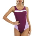 thumbnail image 2 of Awdenio One-Piece Swimsuit For Women Sports Swimwear Conservative Color-blocking Sexy Backless Swimwear,Size S-2XL, 2 of 5