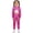 Hot Pink, variant on Kids Girls Modern Street Hip Hop Jazz Dance Outfits Long Sleeve Metallic Hoodie Crop Top and Pants Set Silver 6