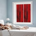 thumbnail image 4 of Red Window Privacy Film, Retro Oil Painting Modern Abstract Art Aesthetics Static Cling UV Sun Blocking Tint Film Heat Control Windows Films for Bedroom Bathroom, Window Stickers 17.7"x39.3", 4 of 8