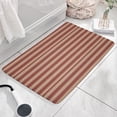 thumbnail image 3 of Brown and Red Christmas Striped Pattern Flannel Non Slip Door Rugs,Washable Door Mats Indoor,Decorative Door Mats,Dirt-Resistant and Absorbent Doormat for Entrance,Bedroom,Kitchen,Bathroom,23.5"x16", 3 of 5