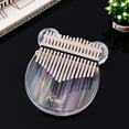 thumbnail image 4 of 17-Key Kalimba Thumb Piano Transparent Acrylic Material with Carry Bag Musical Note Stickers Tuning Hammer Cleaning Cloth Musical Gift, 4 of 7