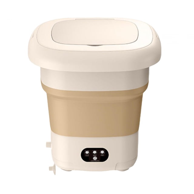 DOLITY Foldable Mini Washing Machine Portable Washing Machine 9L Easy to Carry Small Khaki
