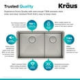 thumbnail image 6 of Kraus Standard PRO 32-inch 16 Gauge Undermount 60/40 Double Bowl Stainless Steel Kitchen Combo with Waste Guard Continuous Feed Garbage Disposal Sink, 6 of 12