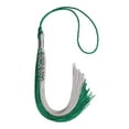 thumbnail image 2 of Emerald Green/Grey Graduation Tassel with Silver Stacked Date Drop, 2 of 2