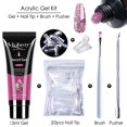 thumbnail image 2 of Juego de Gel de extensión polivinílico, 5/2 Uds., kit de gel acrílico, Color de camuflaje transparente, forma de punta de uñas, Gel UV de cristal, cepillo para rebanadas, herramientas para decoración de uñas Tan Jianjun unisex, 2 of 2