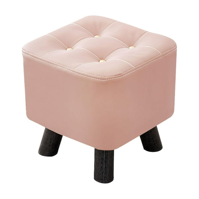 Guardoinrt Small Footstool Stable Step Stool Footrest Orange Office Room Entryway for Dressing Pink 28x28x28cm