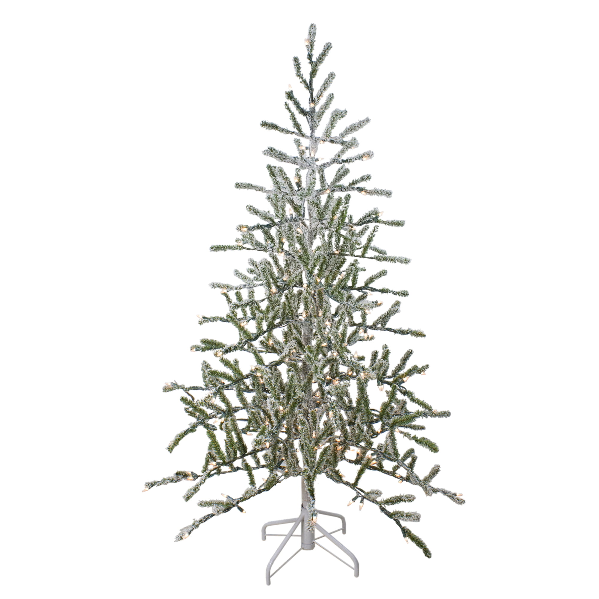 Northlight 5' Prelit Artificial Christmas Tree Flocked Alpine Twig