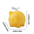 thumbnail image 3 of Regalo de vela de aromaterapia de cerdito, adorno de decoración para el hogar de estilo ins, diseño único de cerdo, aromas relajantes, decoración versátil, quemadura duradera, ideal para relajación, 3 of 6