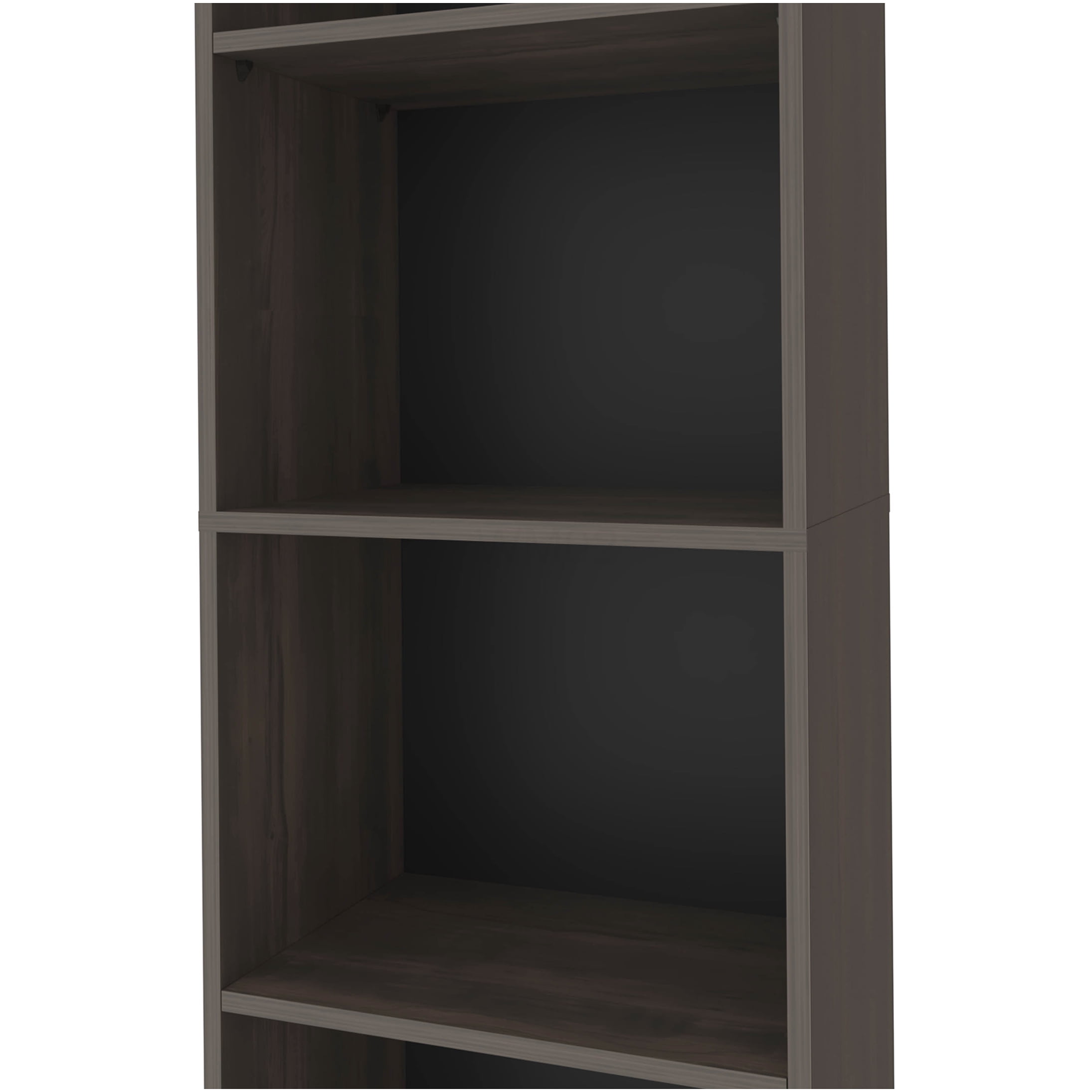 Walnut Bookcase with 5 Shelves, Open Storage Organizer Book Shelf for Living Room, Office, Study
