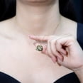 thumbnail image 5 of Rosec Jewels Flower Pendant Necklace - Lab Created Diamond Rose Pendant with Chain (EF-VS Quality), 18K Yellow Gold, 5 of 8