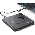 thumbnail image 1 of External CD DVD Drive, USB 3.0 Type-C DVD Player, Portable CD DVD +/-RW Drive for Laptop or Desktop, Compatible, 1 of 5