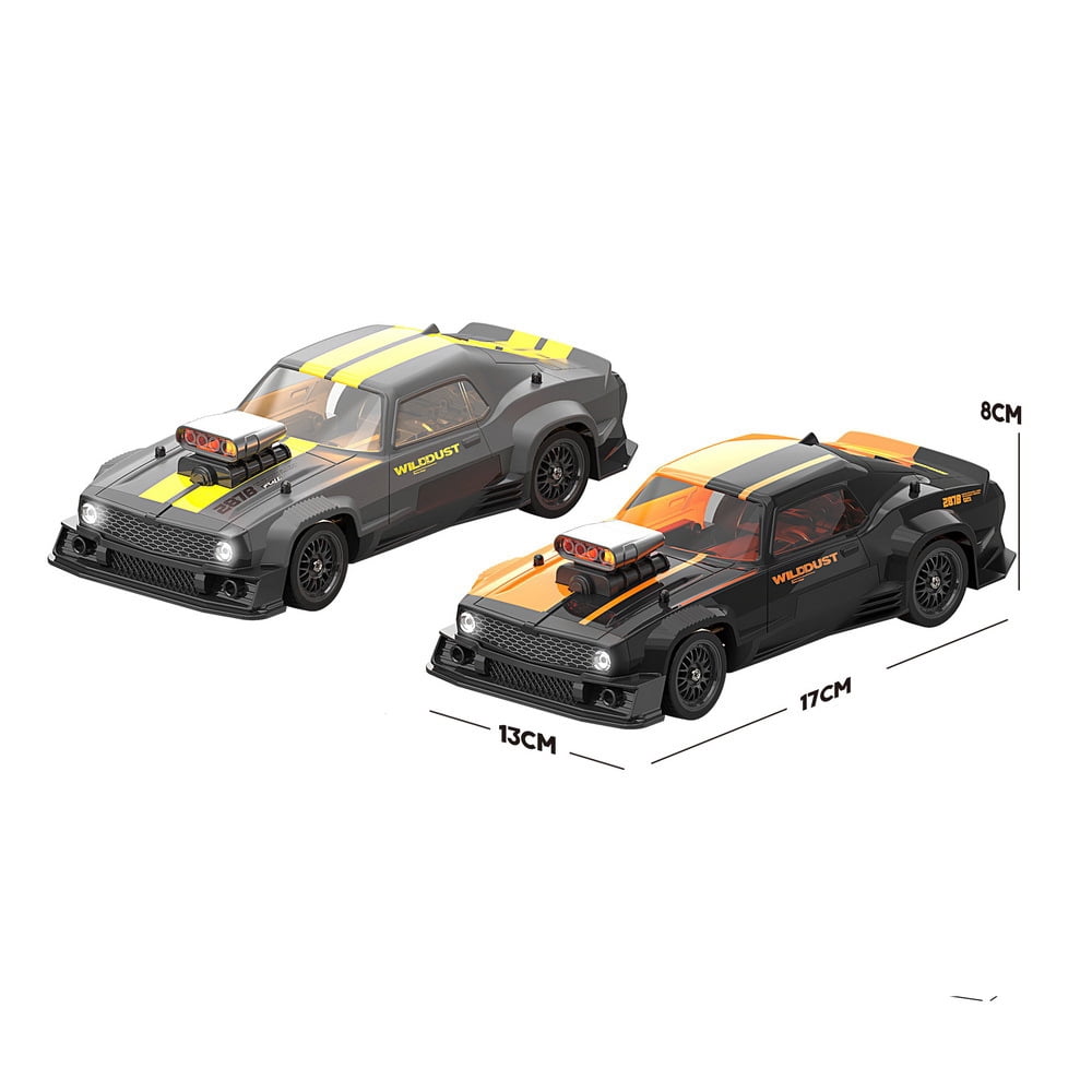 1/16 Scale 4WD RC Drift Car High Speed Racing Remote Control Vehicle With ESP Gyroscope Stabilization LED Front Rear Lights Full Proportional Driving System For Adults Hobbyists