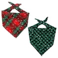 thumbnail image 1 of Christmas dog bandana, Christmas life towel for pets, triangle, 1 of 5