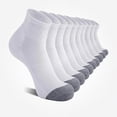 thumbnail image 3 of Babcutegg Men's Low Cut Athletic Socks 5-Pack Cushioned Running Breathable Cotton Sport Ankle Socks White Size S, 3 of 3
