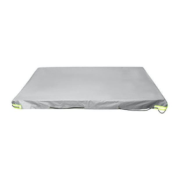 Cubierta impermeable para remolque con cordón elástico, cubierta para lluvia de carga a prueba de polvo, cubierta de tela Oxford 420D, cubiert Gris Gloria Cubierta de remolque