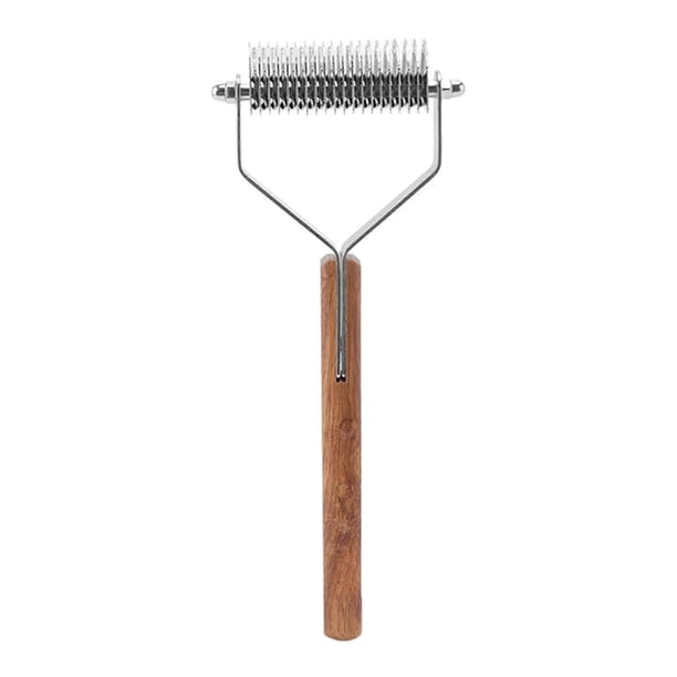 Dogs Grooming Rake Multipurpose 2 in 1 Stainless Steel Double Sided Pet Grooming Hair Removal Brush for Cats Dogs