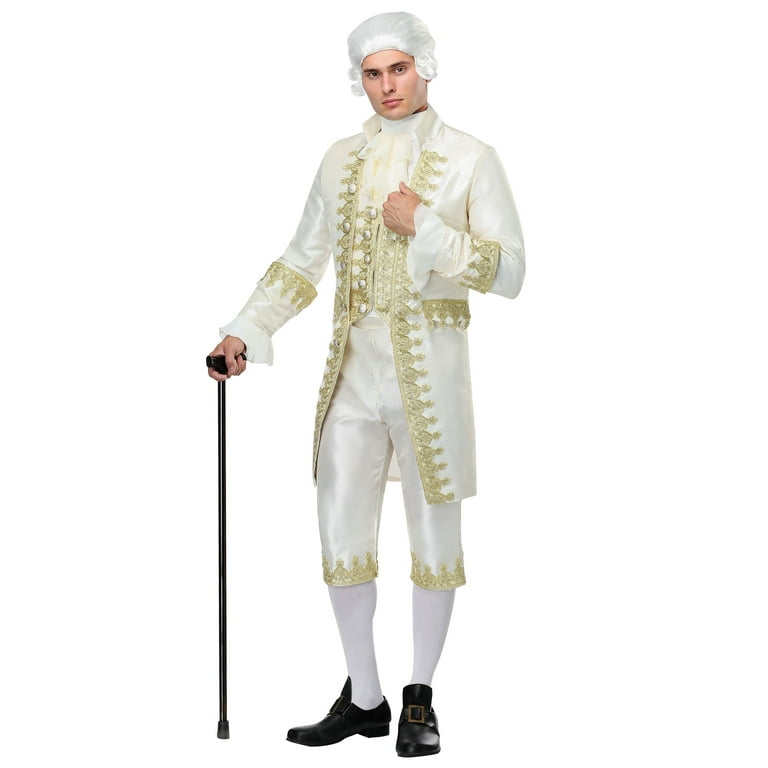 Fun Costumes Men's Louis XVI Costume, Gold/Ivory, L