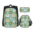 thumbnail image 1 of Disketp Chicken Laying Eggs Mochila Estampada de Gran Capacidad con Lonchera y Estuche, Set de 3 Piezas para Estudiantes, 1 of 7