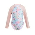thumbnail image 1 of Maillot de Bain une Pièce Manches Longues Imprimé Palmiers Protection UV anti-UV Multi Cheval 8, 1 of 6