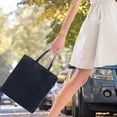 thumbnail image 2 of BELOVING Commuting Tote Bag PU Leather Shoulder Bag for Commuting Travel Birthday Gift Navy Blue, 2 of 9