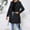Black, variant on Women's Long Sleeve Waterproof Hooded Trench Coat with Belt Lightweight Casual Loose Fit Drawstring Coat Outerwear Black
