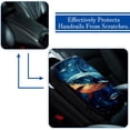 thumbnail image 5 of Shark Soft Furry Printed Car Armrest Cover 12.5x8.2 Inch - Comfortable Armrest Pad Accessories, 5 of 6