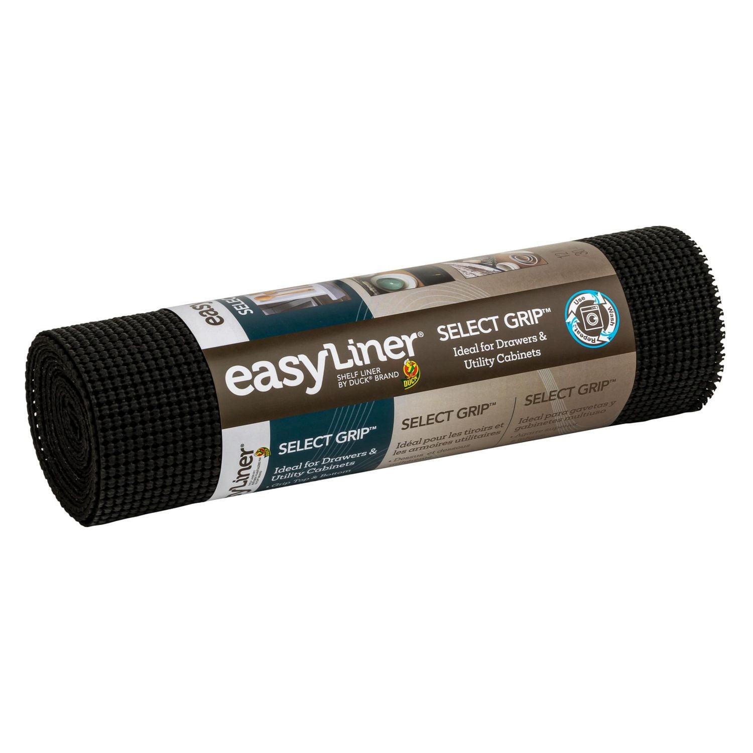 Select Grip EasyLiner Brand Shelf Liner, Black, 12 in. x 10 ft.