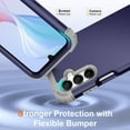 thumbnail image 5 of TECH CIRCLE for Samsung Galaxy A71 5G Slim Soft Rubber Armor Case,Three Layer Heavy Duty Shockproof Protection Hard Plastic Bumper + Soft Silicone Rubber Hybrid Protective Cover,Darkblue, 5 of 6