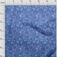 thumbnail image 3 of oneOone Polyester Spandex Medium Blue Fabric Floral Sewing Material Print Fabric By The Yard 56 Inch Wide, 3 of 4