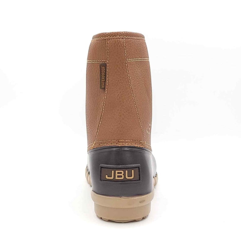 JBU Men Duck Lace Up Waterproof Boots, Fur Insoles, Brown  display picture 1