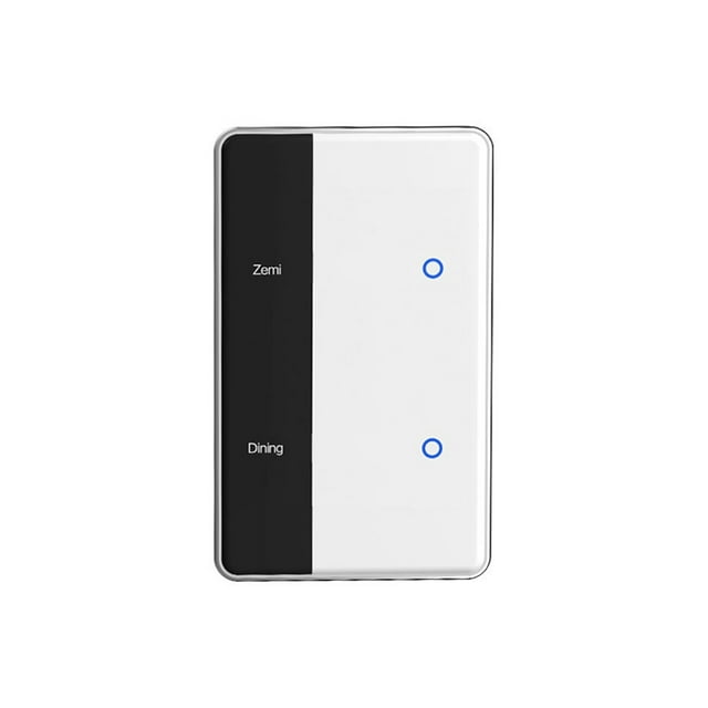 Interruptor de Nombre DIY TUYA Zigbee Interruptor de Pantalla Táctil Inteligente de 2 Bandas Tipo EE. UU. Funciona con Tuya Control de Voz de Home