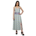 thumbnail image 3 of Moomaya WoMen's Sleeveless Maxi Dress With Trim Lace Spaghetti Strap Summer Wear, 3 of 6
