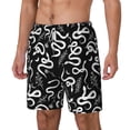 thumbnail image 2 of Uemuo Hand Drawn Snake Pattern Mens Swim Trunks Quick Dry Board Shorts with Mesh Lining, Stretch Beach Shorts Quick Dry No-Chafing Board Shorts-X-Large, 2 of 9