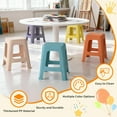 thumbnail image 5 of Wanan 10 Pack Stackable Chairs for Outdoor, 18.8" H Colorful Nesting Plastic Stool, Backless Chairs Flexible Seating for School, Home, 5 of 8